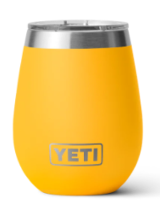 YETI Rambler 10oz Wine Tumbler with Magslider Lid in Alpine Yellow