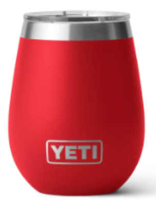 YETI Rambler 10oz Wine Tumbler with Magslider Lid in Rescue Red