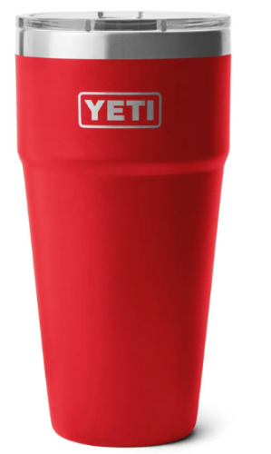 Yeti 16 oz rambler stackable cup in rescue red