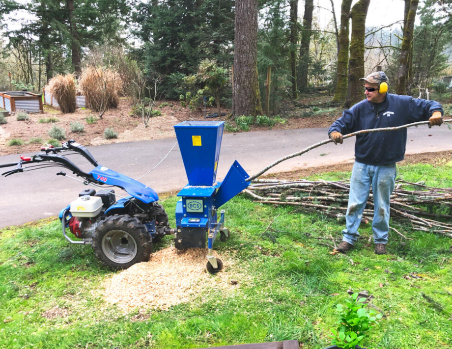 BCS Chipper Shredder in Use
