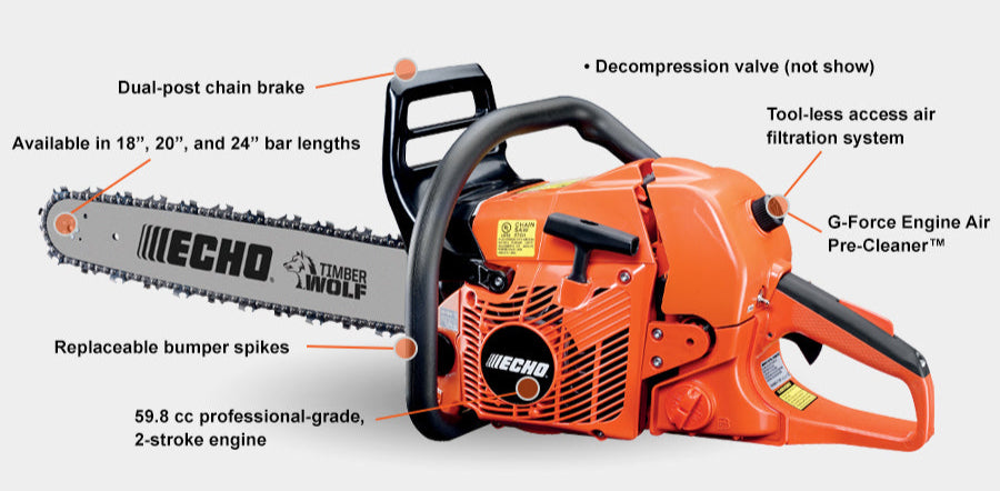 Combo Barra E Catene Oregon 20" Per Motoseghe Echo Cs590 841406 - Foto 4