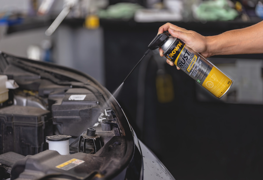 Featuring inverta-spray technology, this Krown 400g aerosol can lets you apply the industry's best rust protection to vehicles, machinery, electrical connections and even hard to reach areas around the home and worksite