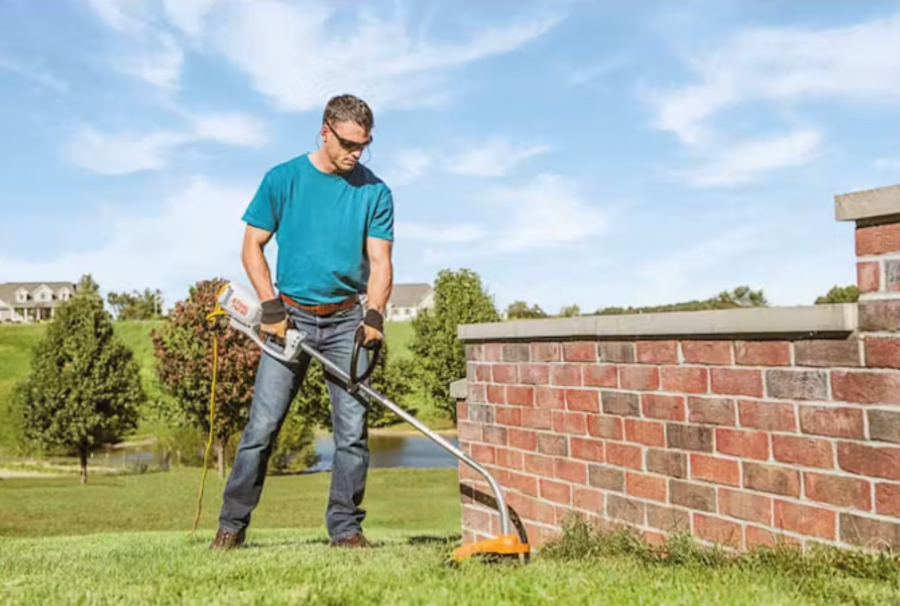 This STIHL FSE Electric Line Trimmer is  quiet and surprisingly powerful. It can be operated with an easy squeeze of the trigger.