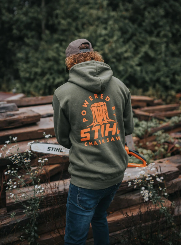 STIHL Powered By STIHL Green Mens Hoodie