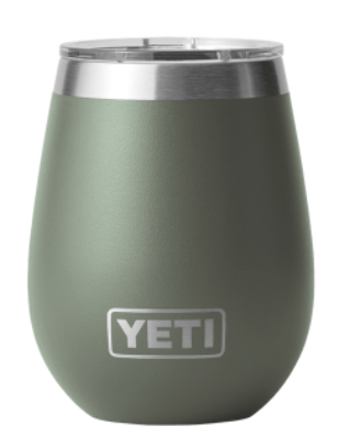 YETI Rambler 10oz Wine Tumbler with Magslider Lid in Camp Green