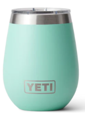 YETI Rambler 10oz Wine Tumbler with Magslider Lid in Seafoam