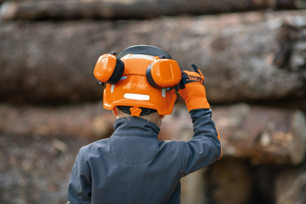 STIHL Toy Helmet in Action