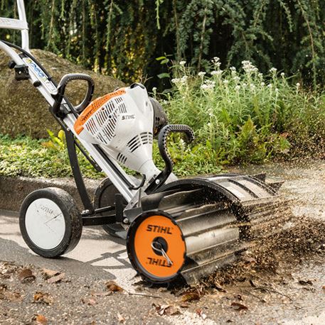 The STIHL KW-MM Powersweep Attachment allows for unmatched efficiency 