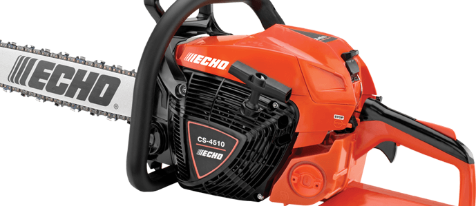 The ECHO CS-4510 Chainsaw spring-assist starter reduces starting effort.