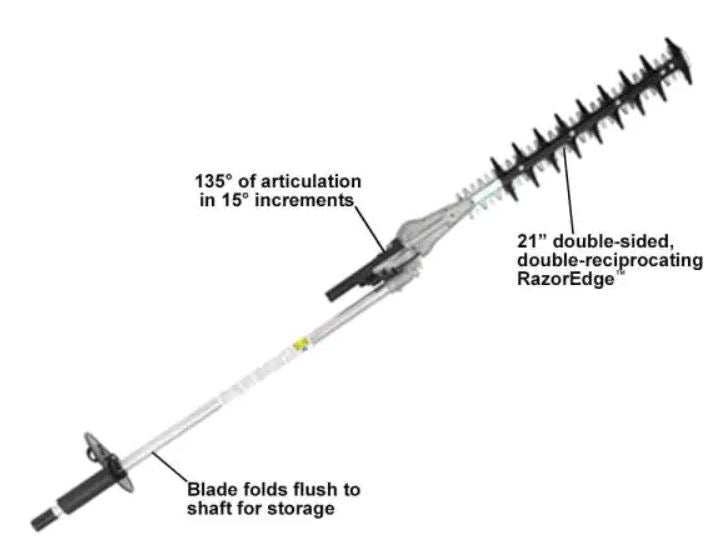 ECHO Articulating Hedge Trimmer Attachment model 99944200596 with specs