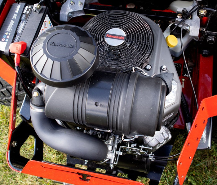 The Toro 77290 comes standard with the 23.5 HP Kawasaki FX730V 747cc with a Heavy Duty Air Cleaner