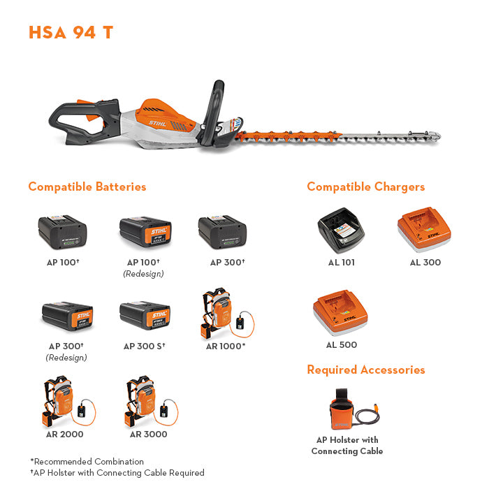 Compatible Batteries and Chargers *Available at additional cost