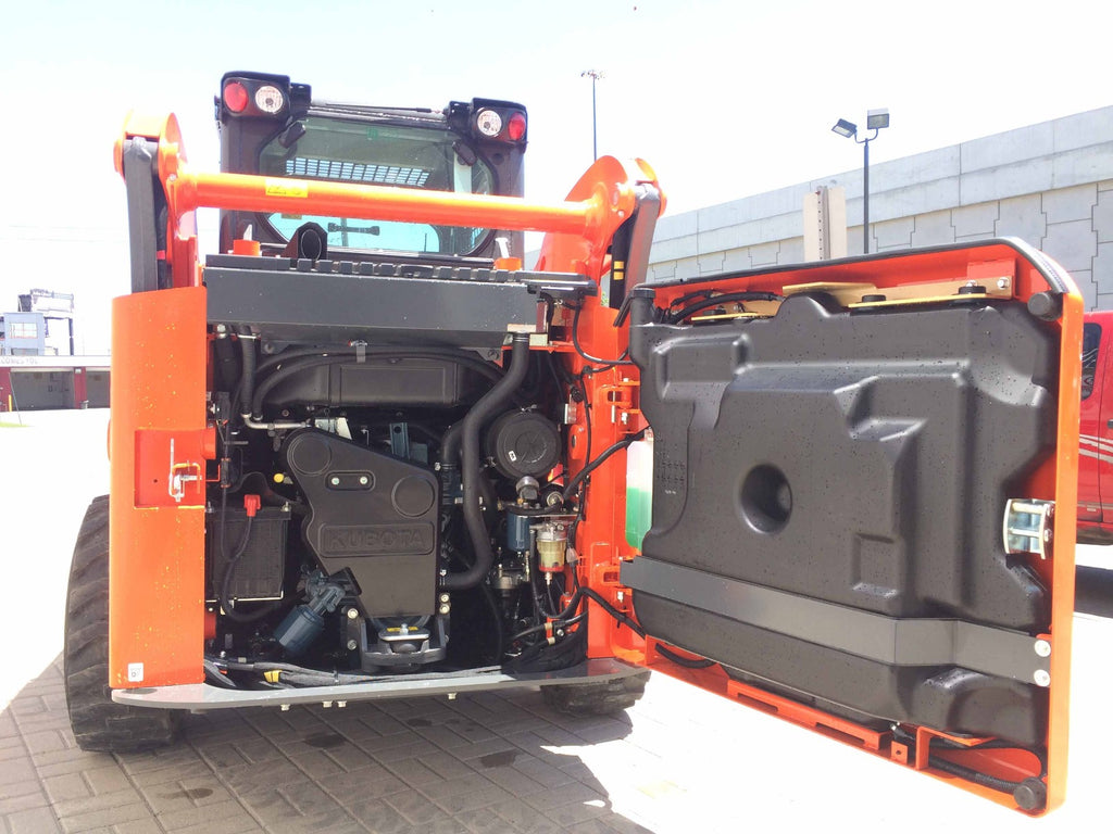 Kubota 74HP Tier 4 diesel engine with common rail system and diesel particulate filter (DPF) muffler