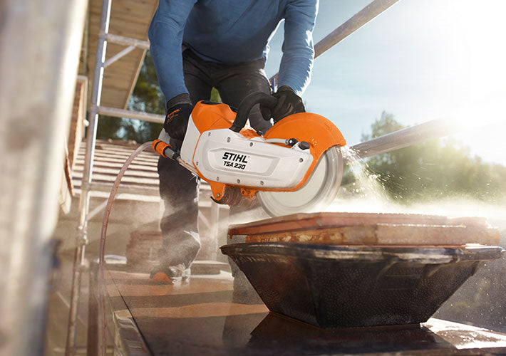 STIHL TSA 230 Lithium-Ion Battery-Powered Cut-Off Saw In Action