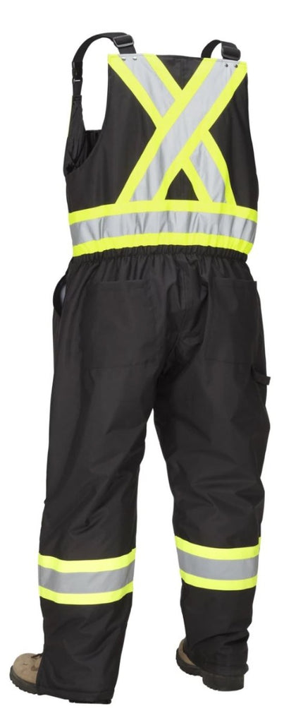 Hi Vis Safety Winter Overalls Reverse View