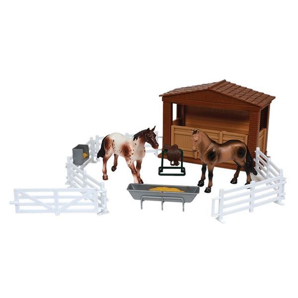Includes horses, stable, fence and more!