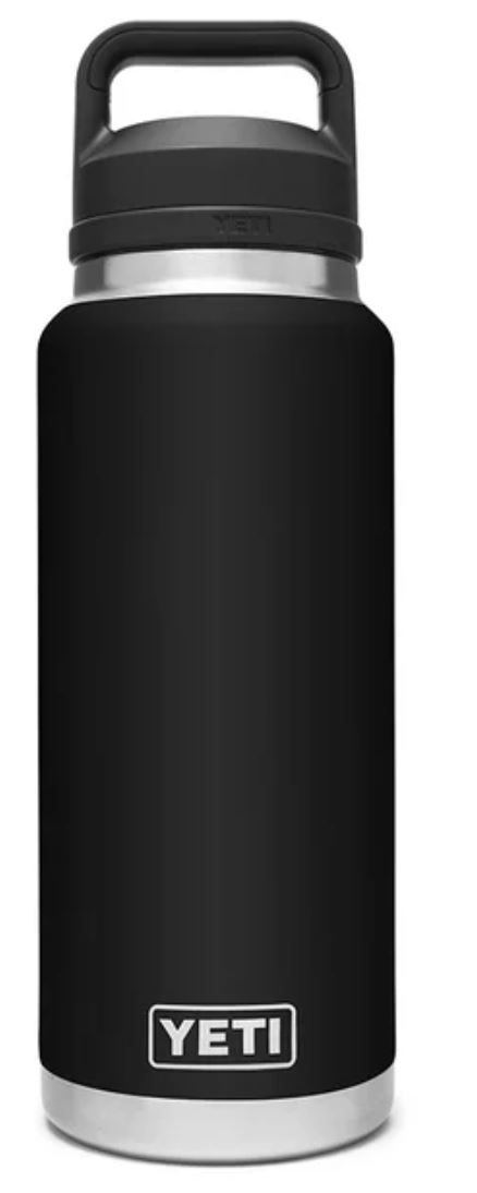 Black YETI Rambler 36oz Bottle with Chug Cap