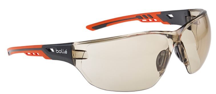 Bolle Safety Glasses anti-fog with ultra wrap-around frame for perfect protection. 
