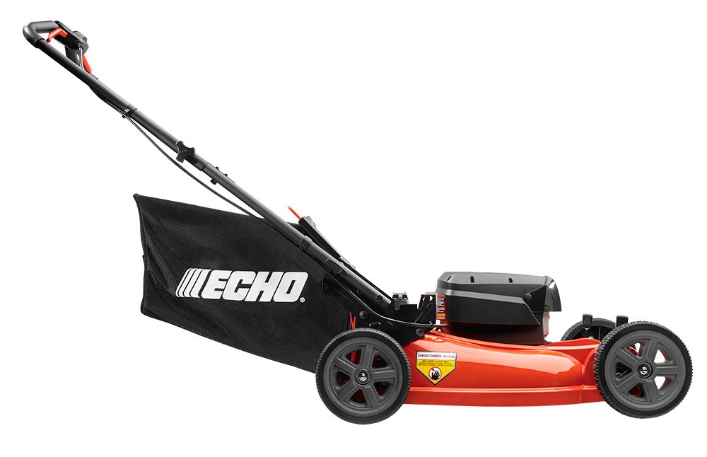 Side View of the ECHO 58V Lawn Mower with 4AH Battery & Charger