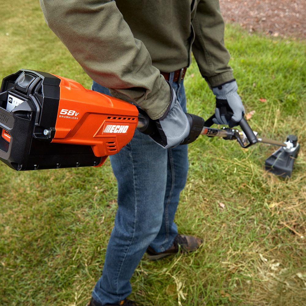 ECHO 58V Dedicated Trimmer with 2AH Battery & Charger in action