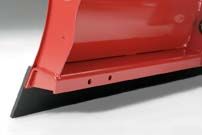High-strength steel base channel reinforces the blade, providing extra support where it’s needed most