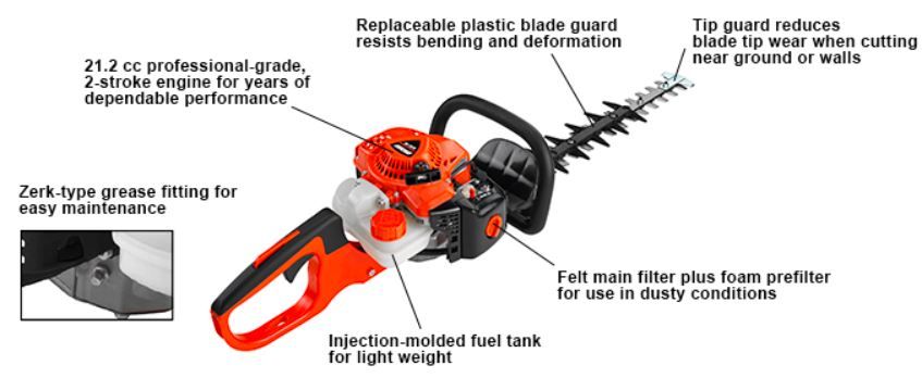 ECHO HC-2020 Hedge Trimmer with specifications 