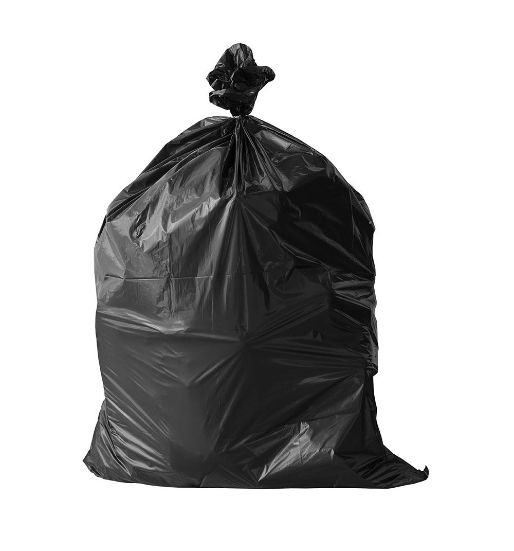 Black Plastic Garbage Bags 35"x47"