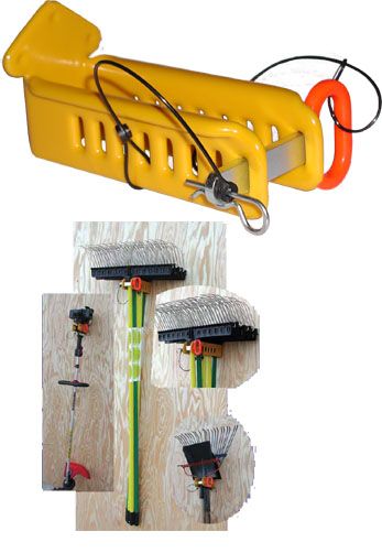 This Enclosed Trailer Hand Tool Rack secures up to 5 hand tools vertically 