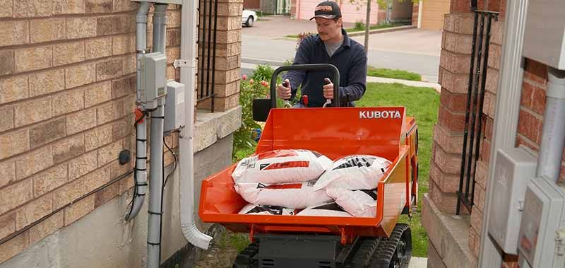 Kubota KC70 is perfect for fitting through tight spaces with a heavy load