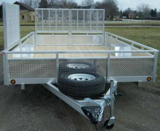 MS6610 Millroad trailer shown with optional 4 foot side gate and spare tire