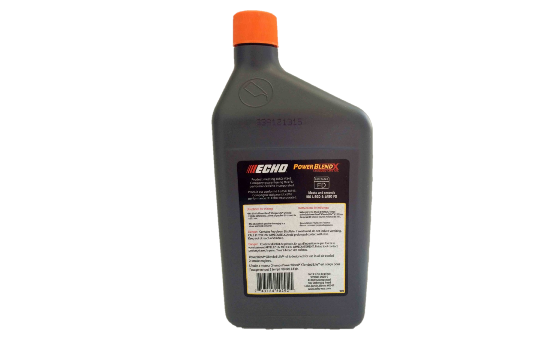 ECHO 1 litre bottle of Premium Synthetic 2-stroke oil