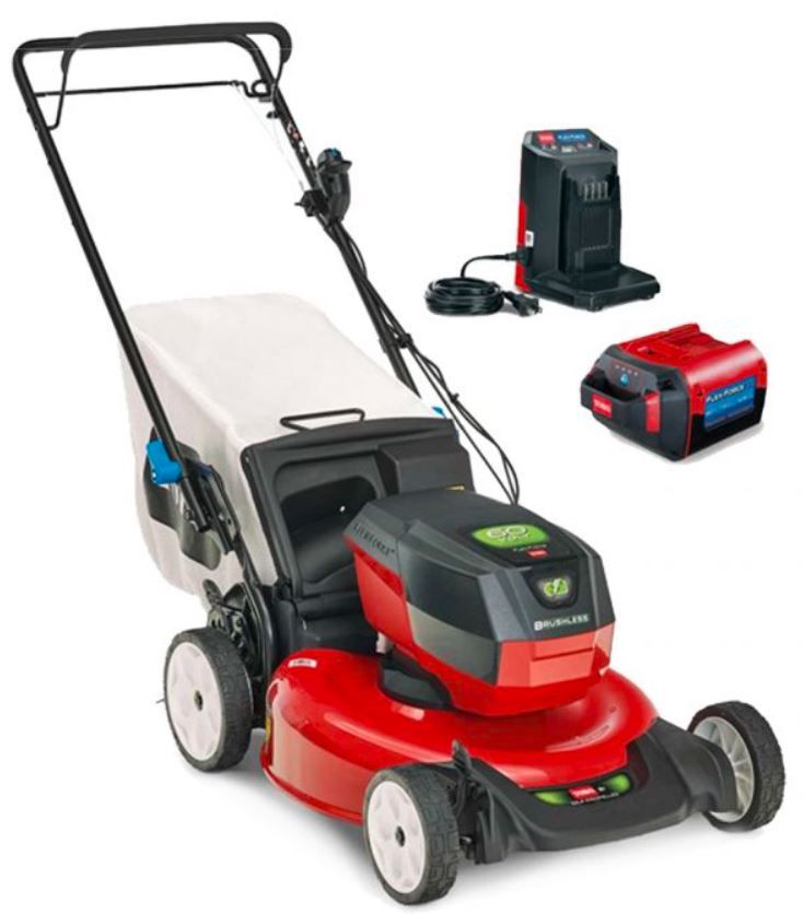 Toro 21357 60V Battery Powered Lawn Mower comes with (1) 5 Ah Battery & Charger Included