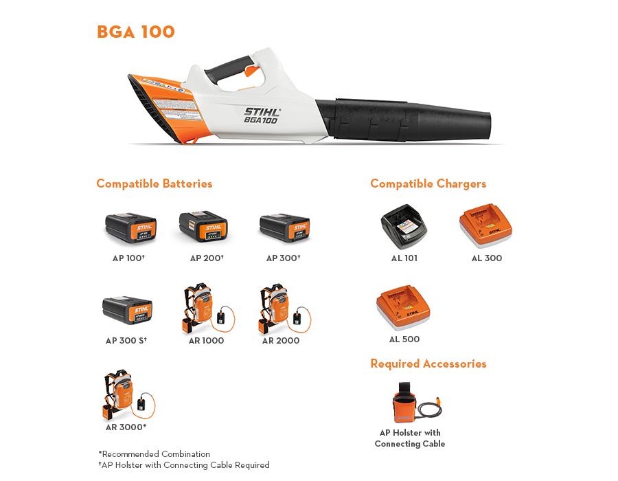 Compatible Batteries and Chargers - Available at additional cost