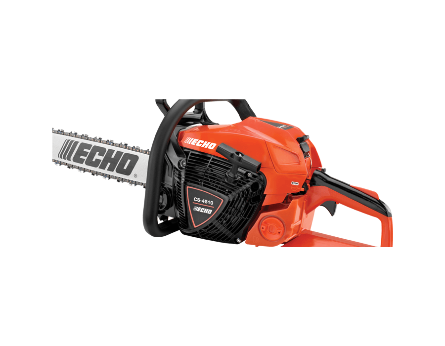 The ECHO CS-4510 Chainsaw spring-assist starter reduces starting effort.