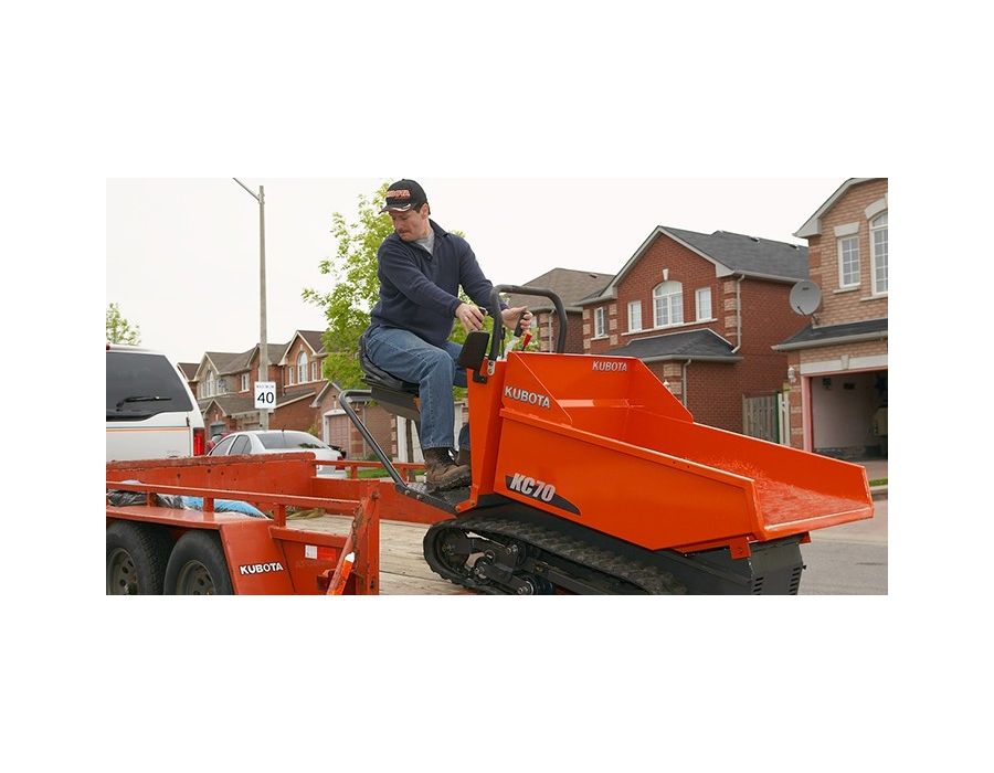Kubota KC70 is easy to load on your trailer