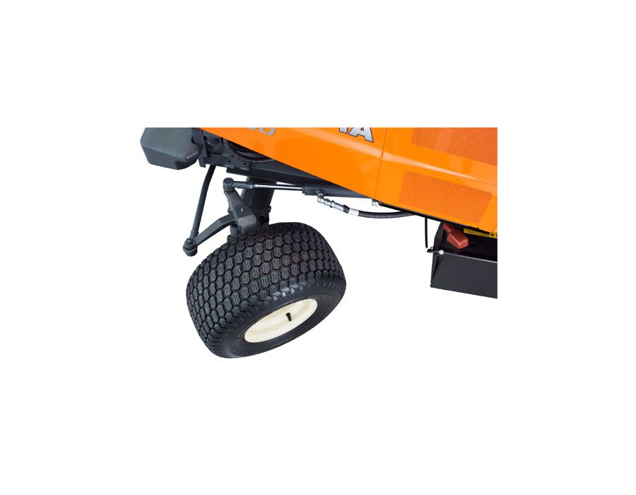 Large Tires w/wide Tread - Provides greater stability and maneuverability on slopes, better flotation and less ground compaction.