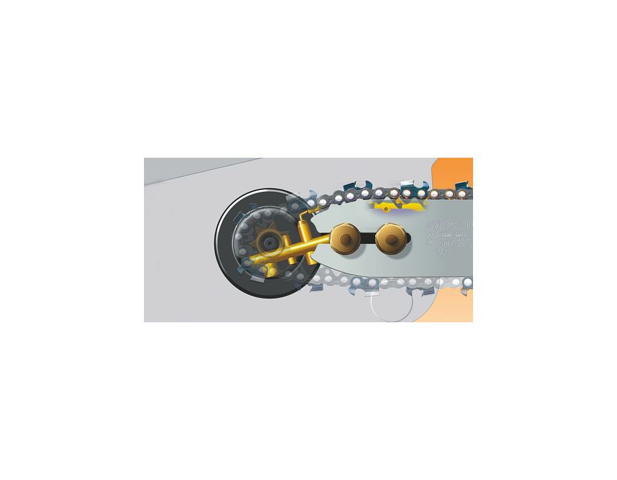 Ematic chain lubricating system