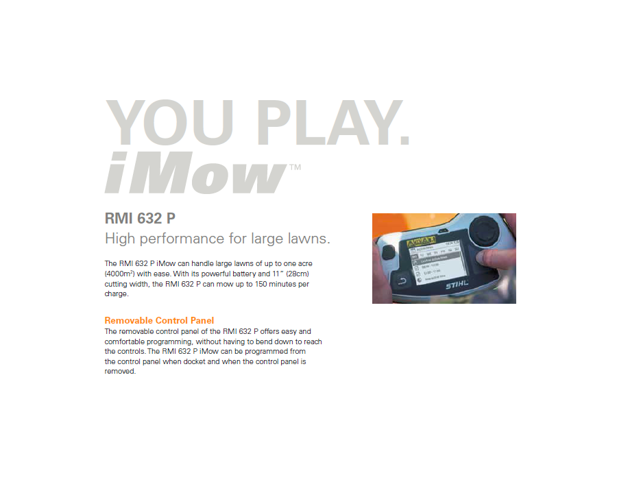 STIHL RMI 632 P iMow Robotic Lawn Mower Remote Controller
