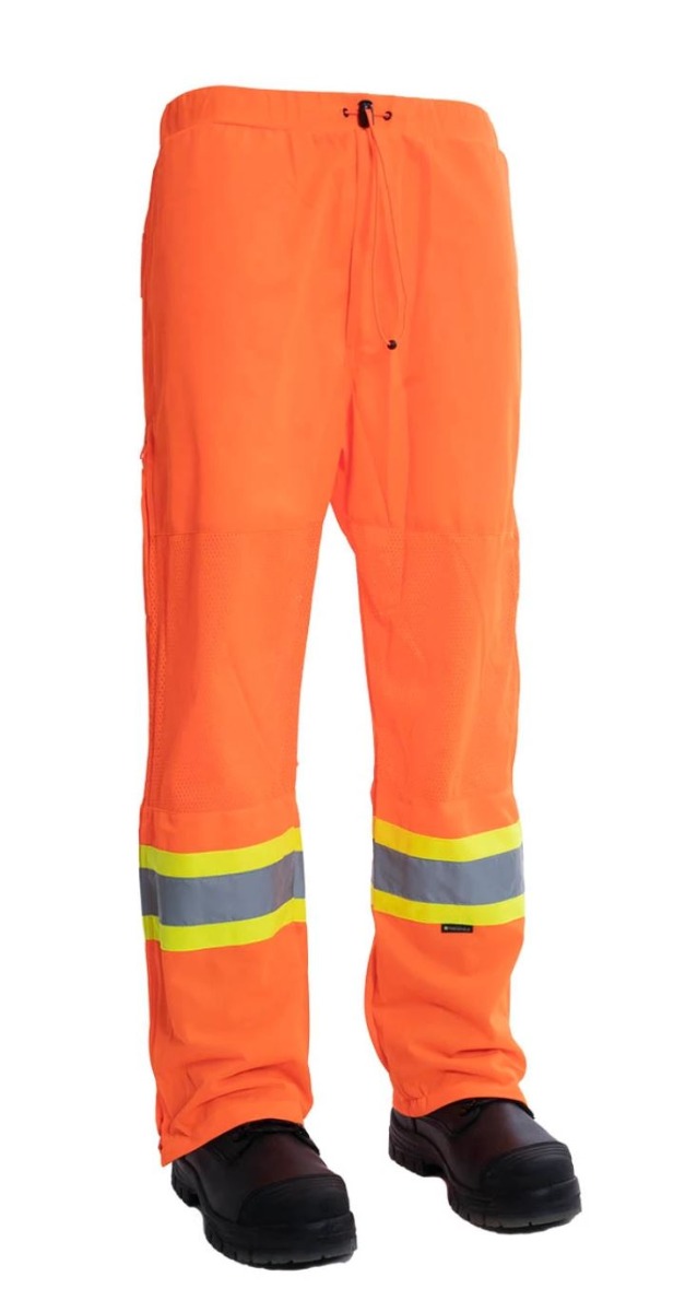 Hi Vis Safety Tricot Traffic Pants with Vented Legs (Orange) | Lawn ...
